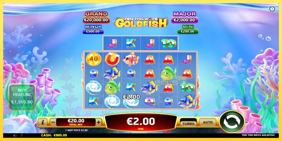 Afbeelding 3 speelautomaat Ten Ton Ways Goldfish