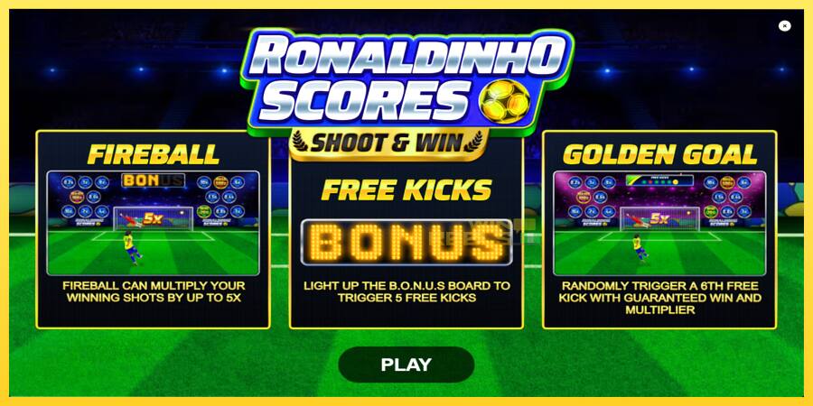 Afbeelding 1 speelautomaat Ronaldinho Scores Shoot & Win