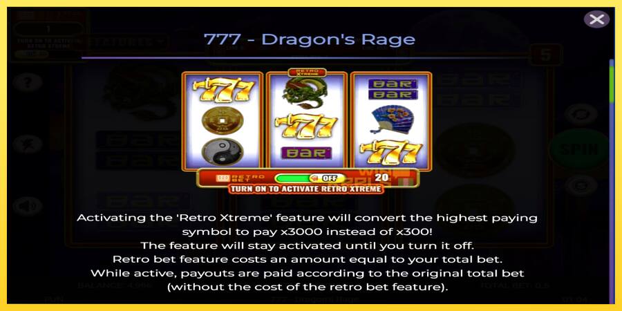 Afbeelding 4 speelautomaat 777 - Dragons Rage