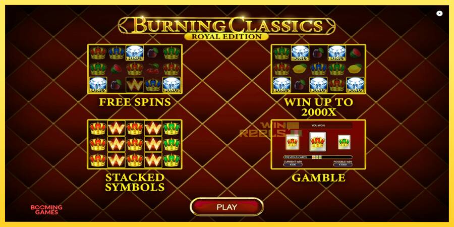 Afbeelding 1 speelautomaat Burning Classics Royal Edition