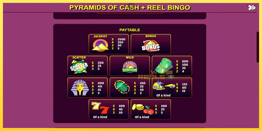 Afbeelding 5 speelautomaat Pyramids of Cash with Reel Bingo