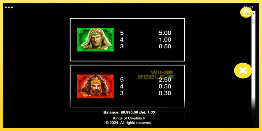 Afbeelding 6 speelautomaat Kings of Crystals II Power Combo