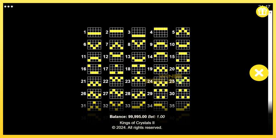 Afbeelding 7 speelautomaat Kings of Crystals II Power Combo