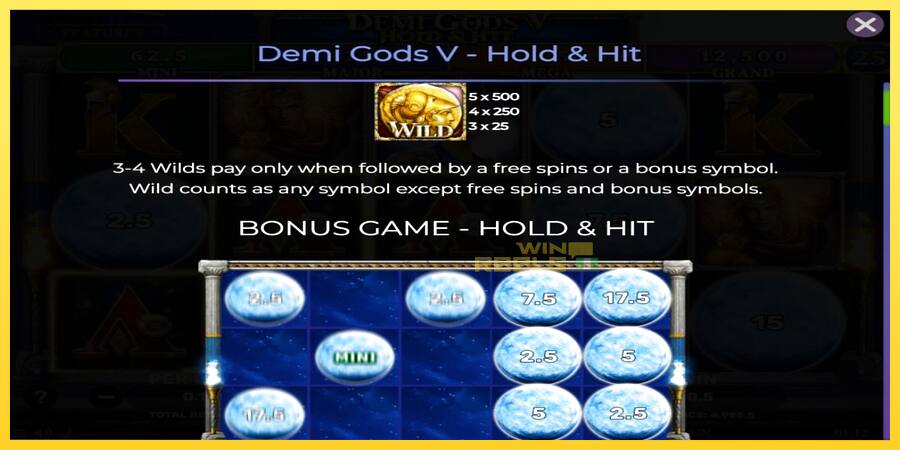 Afbeelding 4 speelautomaat Demi Gods V Hold & Hit