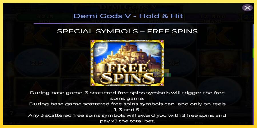 Afbeelding 5 speelautomaat Demi Gods V Hold & Hit