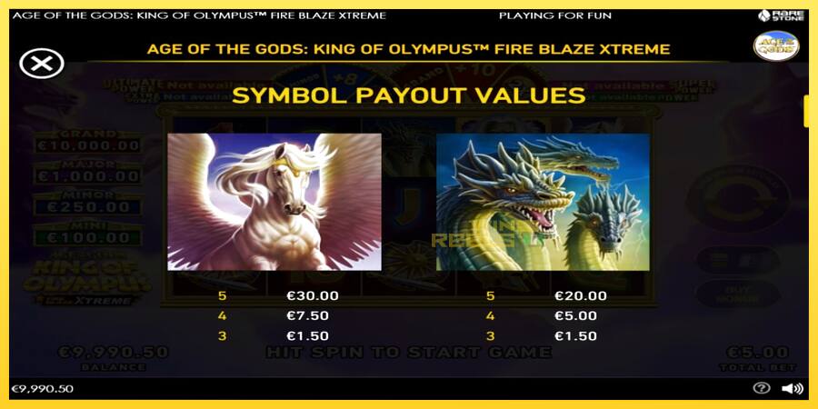 Afbeelding 6 speelautomaat Age of the Gods: King of Olympus Fire Blaze Xtreme