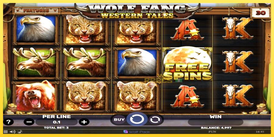 Afbeelding 2 speelautomaat Wolf Fang - Western Tales