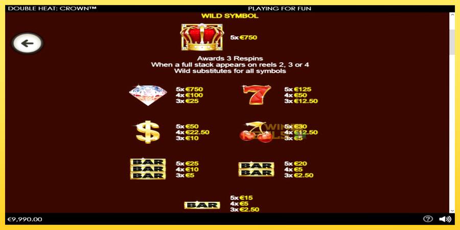 Afbeelding 4 speelautomaat Double Heat: Crown