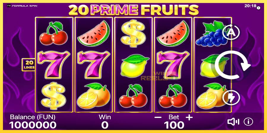 Afbeelding 1 speelautomaat 20 Prime Fruits