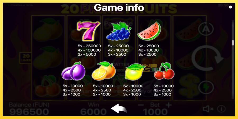 Afbeelding 6 speelautomaat 20 Prime Fruits