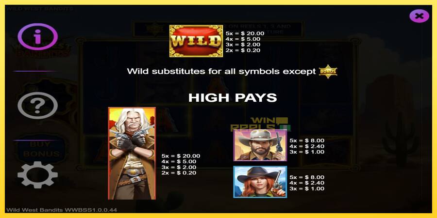 Afbeelding 4 speelautomaat Wild West Bandits