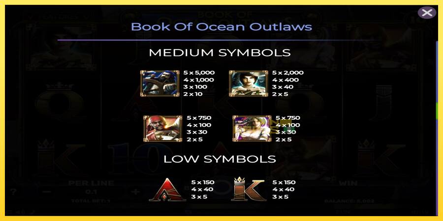 Afbeelding 6 speelautomaat Book of Ocean Outlaws