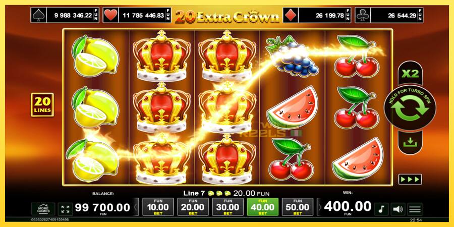 Afbeelding 4 speelautomaat 20 Extra Crown