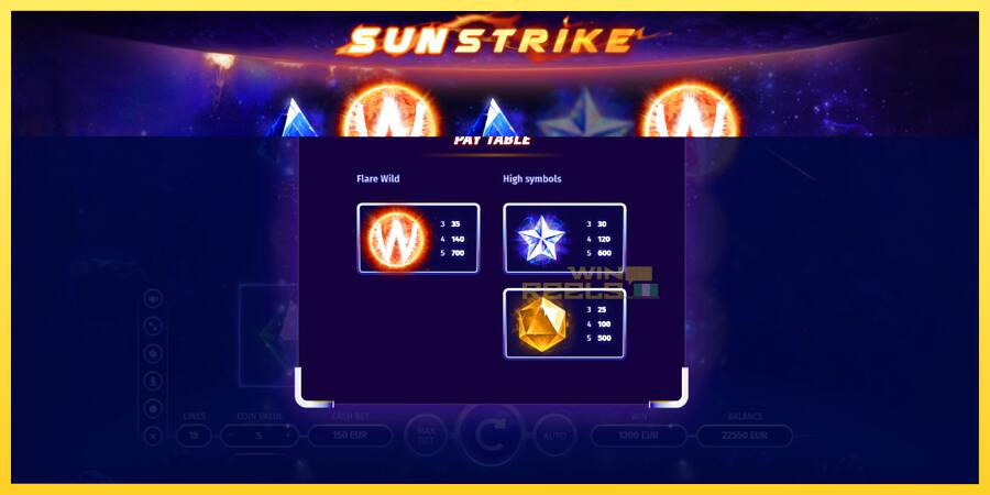 Afbeelding 5 speelautomaat Sun Strike