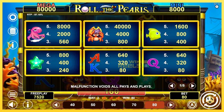 Afbeelding 5 speelautomaat Roll The Pearls Hold & Win