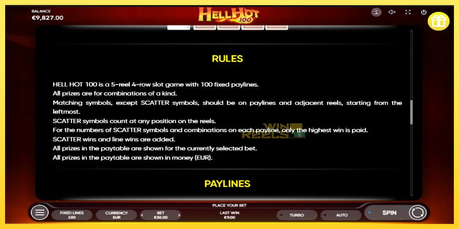 Afbeelding 4 speelautomaat Hell Hot 100
