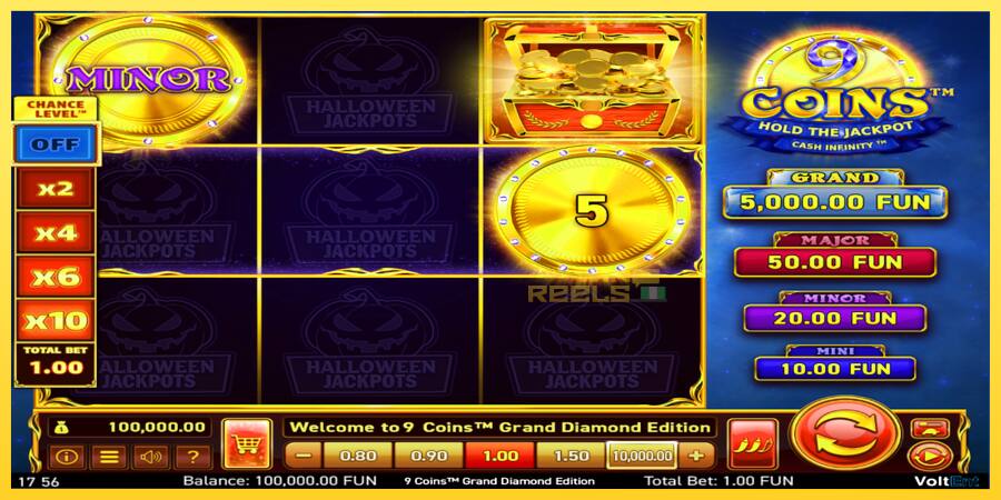 Afbeelding 2 speelautomaat 9 Coins Grand Diamond Edition Halloween Jackpots