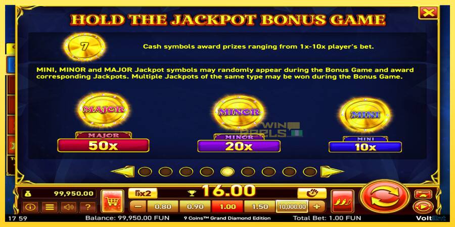 Afbeelding 5 speelautomaat 9 Coins Grand Diamond Edition Halloween Jackpots