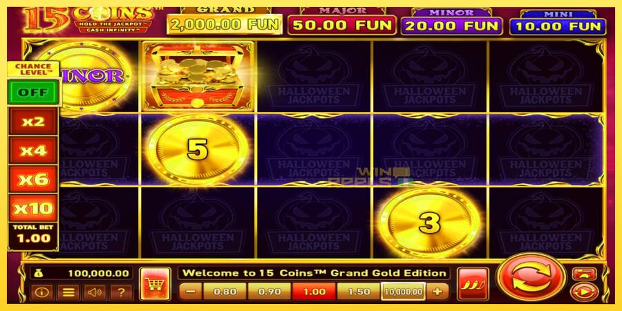 Afbeelding 1 speelautomaat 15 Coins Grand Gold Edition Halloween Jackpot