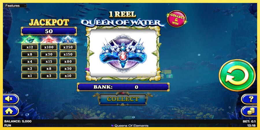 Afbeelding 2 speelautomaat 1 Reel Queen of Water