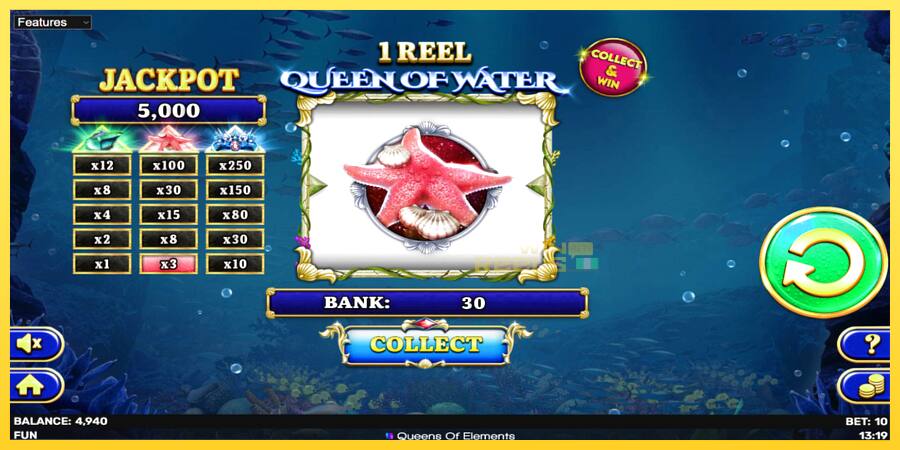 Afbeelding 3 speelautomaat 1 Reel Queen of Water