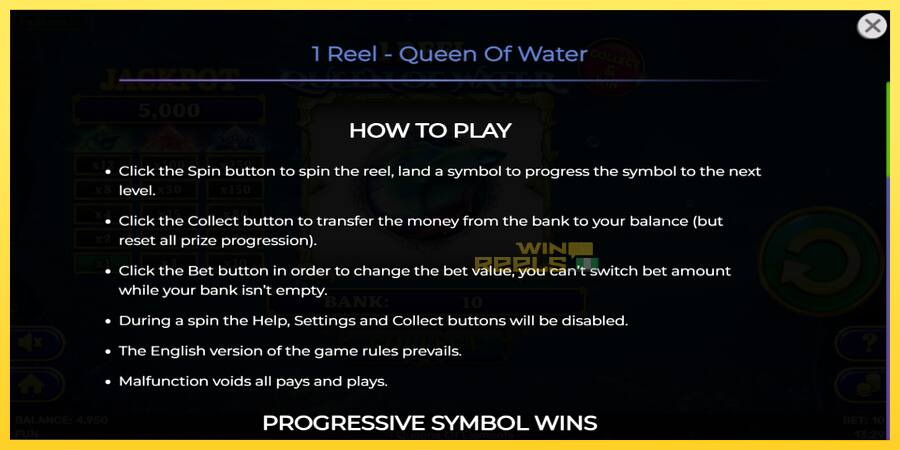 Afbeelding 5 speelautomaat 1 Reel Queen of Water