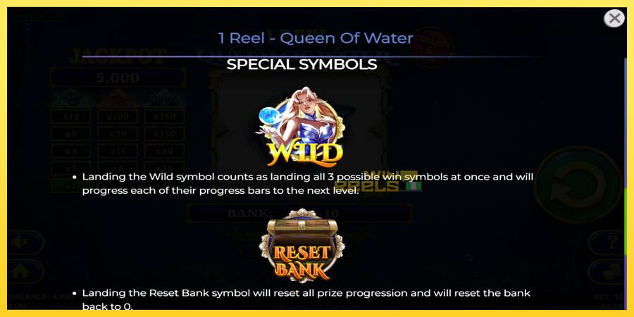 Afbeelding 7 speelautomaat 1 Reel Queen of Water