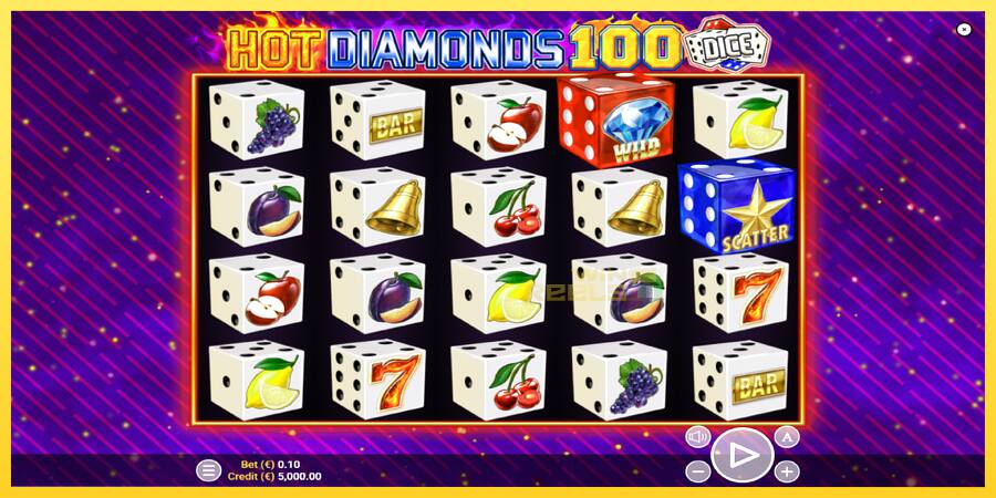 Afbeelding 1 speelautomaat Hot Diamonds 100 Dice