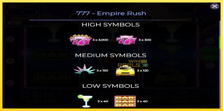 Afbeelding 5 speelautomaat 777 Empire Rush