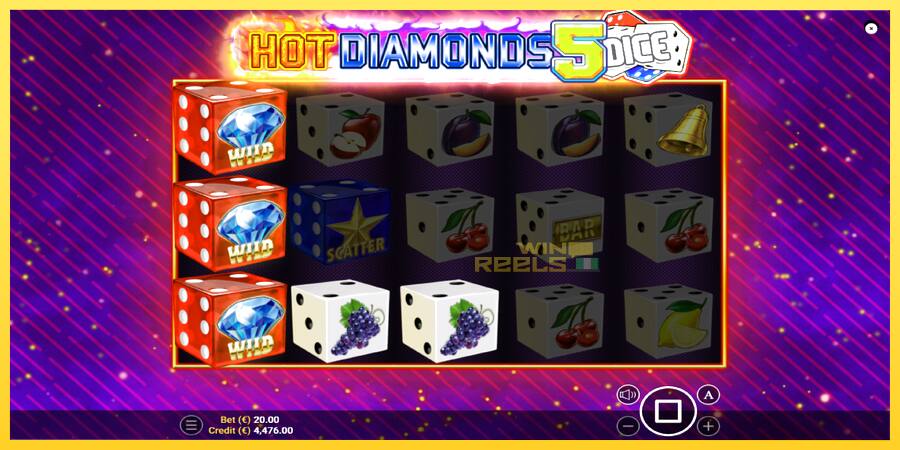 Afbeelding 4 speelautomaat Hot Diamonds 5 Dice