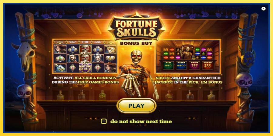 Afbeelding 1 speelautomaat Fortune Skulls Bonus Buy