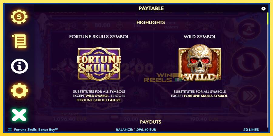 Afbeelding 5 speelautomaat Fortune Skulls Bonus Buy