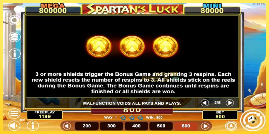 Afbeelding 5 speelautomaat Spartans Luck Hold & Win