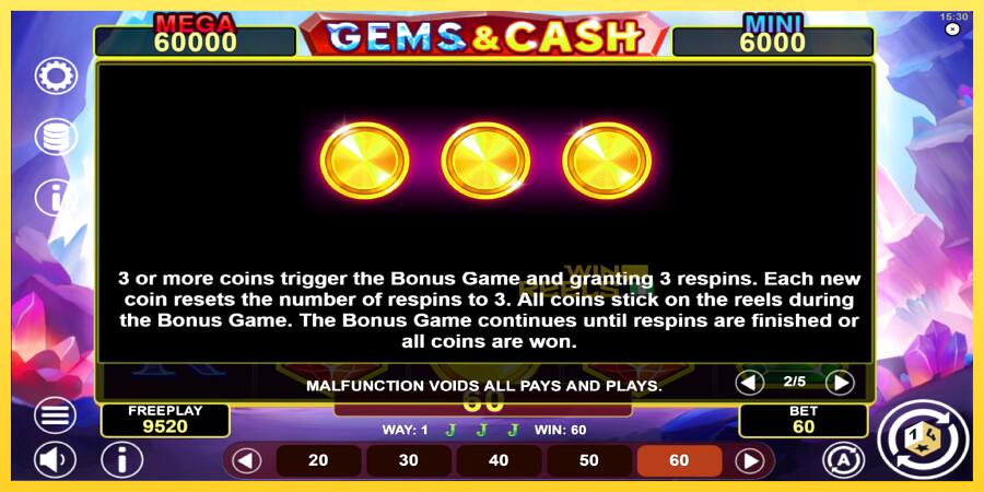 Afbeelding 6 speelautomaat Gems & Cash