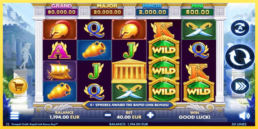 Afbeelding 2 speelautomaat Pompeii Gold Rapid Link Bonus Buy