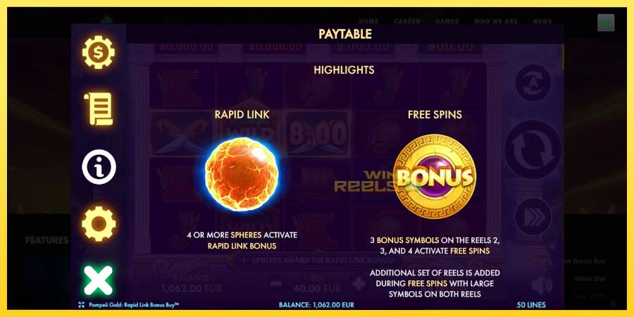 Afbeelding 5 speelautomaat Pompeii Gold Rapid Link Bonus Buy