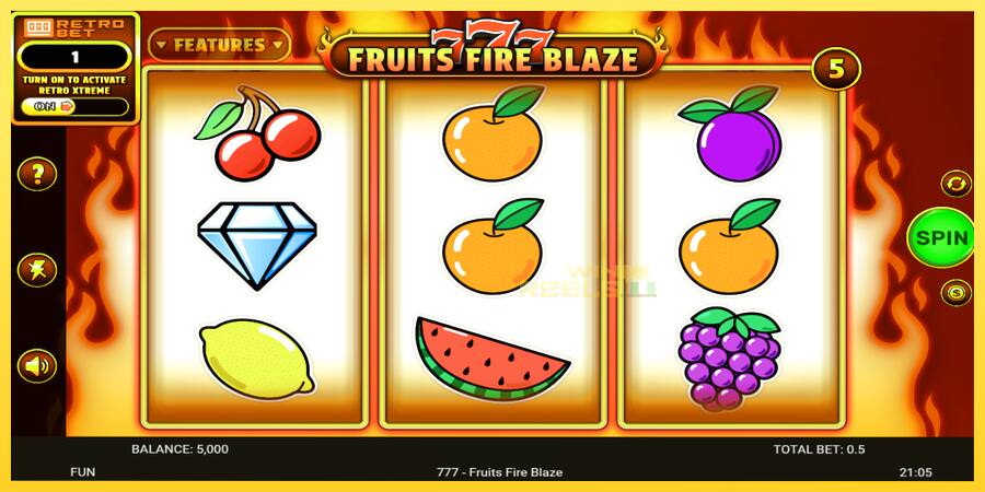 Afbeelding 2 speelautomaat 777 - Fruits Fire Blaze