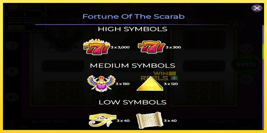 Afbeelding 5 speelautomaat Fortune of the Scarab