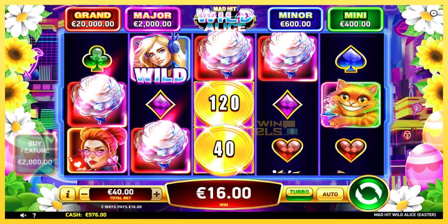 Afbeelding 3 speelautomaat Mad Hit Wild Alice Easter