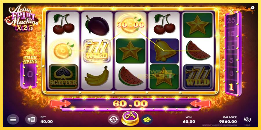 Afbeelding 4 speelautomaat Azino Fruit Machine x25