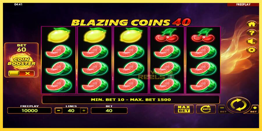 Afbeelding 2 speelautomaat Blazing Coins 40