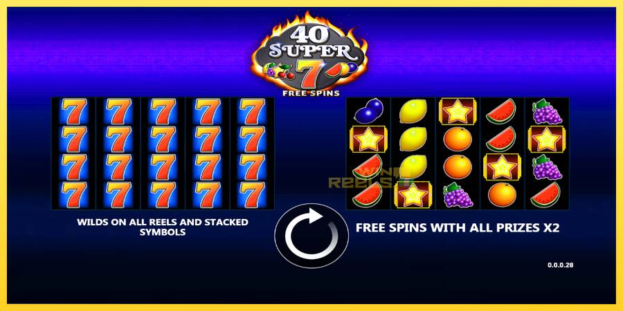 Afbeelding 1 speelautomaat 40 Super 7 Free Spins