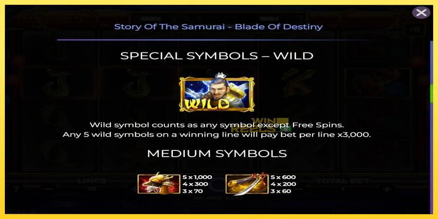 Afbeelding 5 speelautomaat Story of the Samuari: Blade of Destiny