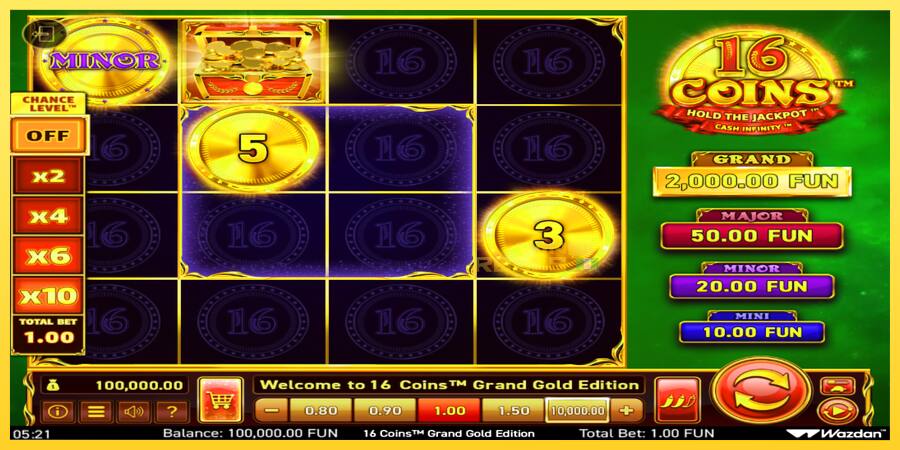 Afbeelding 2 speelautomaat 16 Coins Grand Gold Edition