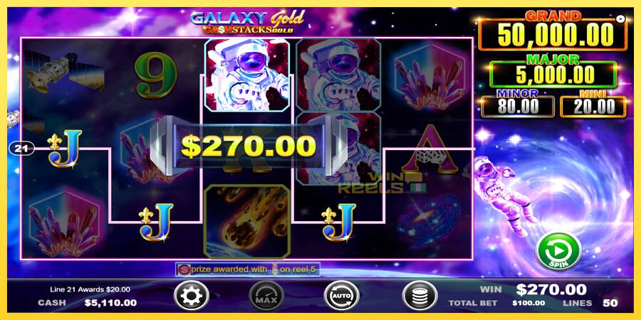 Afbeelding 4 speelautomaat Galaxy Gold CashStacks Gold