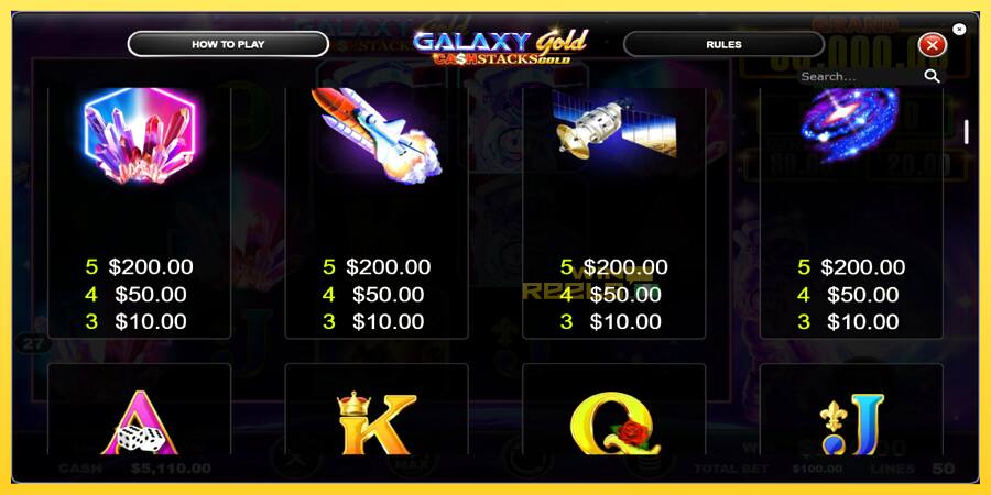 Afbeelding 5 speelautomaat Galaxy Gold CashStacks Gold