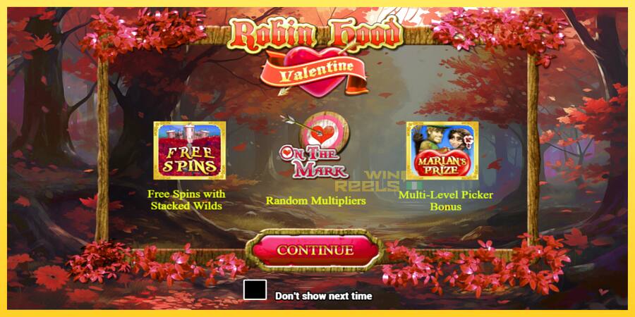 Afbeelding 1 speelautomaat Robin Hood Valentine