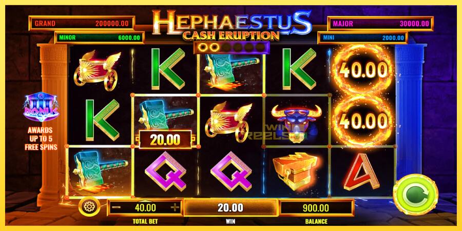 Afbeelding 3 speelautomaat Cash Eruption Hephaestus