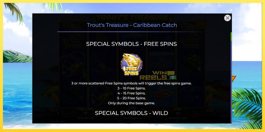 Afbeelding 5 speelautomaat Trouts Treasure Caribbean Catch