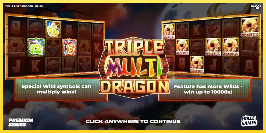 Afbeelding 1 speelautomaat Triple Multi Dragon